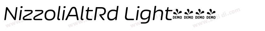 NizzoliAltRd Light字体转换